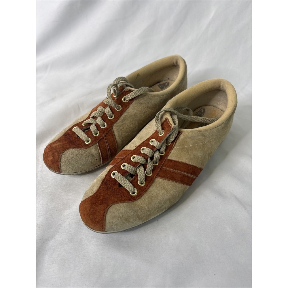 Vtg Hush Puppies Two Tone‎ Suede Bowling Shoes 9 Retro Display Prop As Is Read